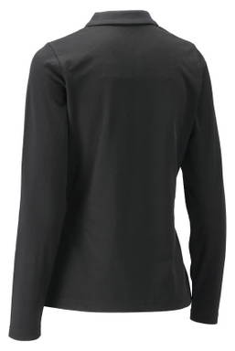 Mascot Crossover Women's Polo Shirt with Long Sleeves 26093 - Deep Black