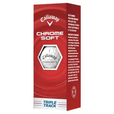 Callaway Chrome Soft Triple Track Golfball - Weiß