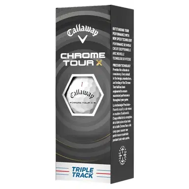 Callaway Chrome Tour X Triple Track Golf Ball - White