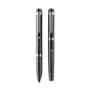Swiss peak OSLO recycled stainless steel deluxe pen set