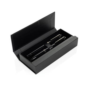 Swiss peak OSLO recycled stainless steel deluxe pen set