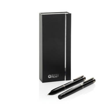 Swiss peak OSLO recycled stainless steel deluxe pen set
