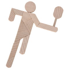 Houten tennis puzzel