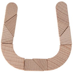Houten hoefijzer puzzel
