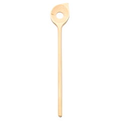 Houten pollepel 30 cm met gat