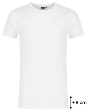 8 cm länger | 100% Bio-Baumwolle | 160 g/m² - Weiß