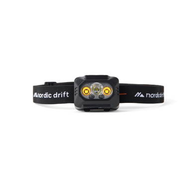 NordicDrift Everest krachtige hoofdlamp met dubbele batterij
