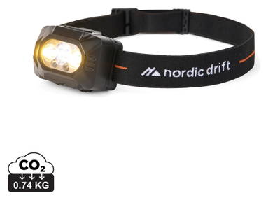 NordicDrift Everest krachtige hoofdlamp met dubbele batterij