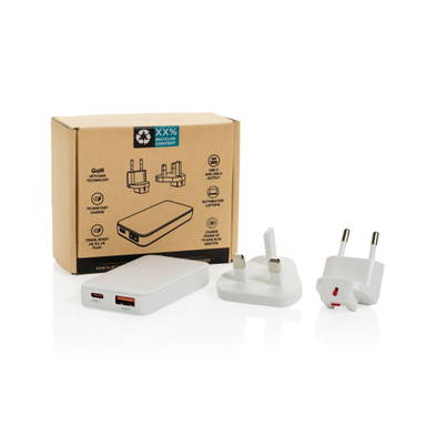 Fluxo RCS 65W platte GaN-lader met universele connectors