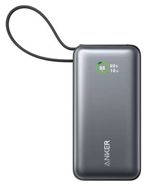 Anker Nano Powerbank 30 W, met ingebouwde USB-C-kabel