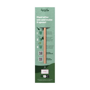 Sproutworld geslepen potlood met zaadjes en headercard - Houtbruin