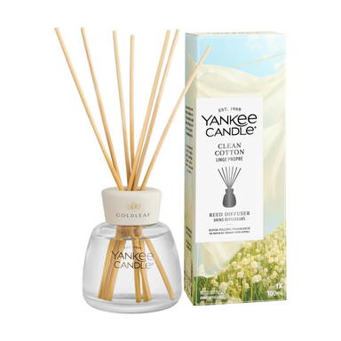 Yankee Candle Clean Cotton Reed Diffuser 100 ml geurstokjes