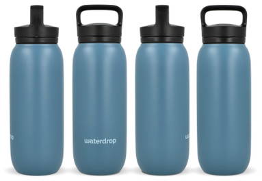 Waterdrop All-Purpose thermofles 600 ml - Grijs - blauw