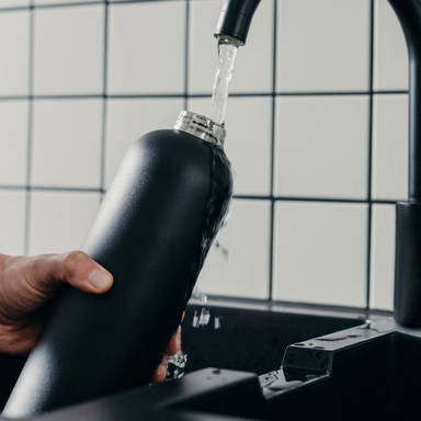 Waterdrop RVS thermosfles 600 ml - Zwart