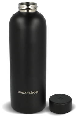 Waterdrop RVS thermosfles 600 ml - Zwart