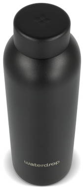 Waterdrop RVS thermosfles 600 ml - Zwart