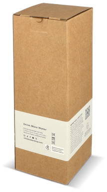 Waterdrop RVS thermosfles met bamboe dop 600 ml - Wit