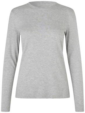 ID Interlock T-Shirt | Bio | lange Ärmel | Damen 5003 - Hellgrau meliert