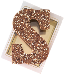 Letra de chocolate con Crispies 200 gramos