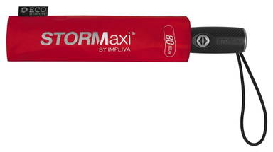 STORMaxi aerodynamiskt hopfällbart stormparaply - Röd