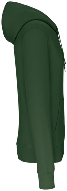 Felpa con zip eco basic - Verde foresta