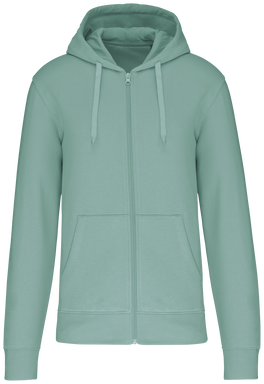 Felpa con zip eco basic - Salvia