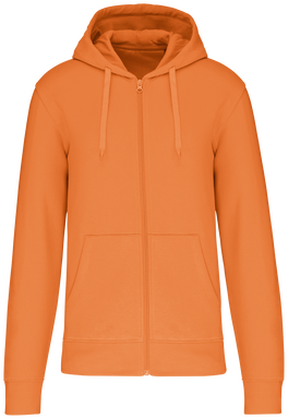 Felpa con zip eco basic - Arancione chiaro