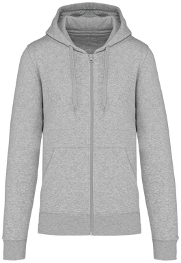 Felpa con zip eco basic - Grigio Oxford