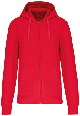 Felpa con zip eco basic - Rosso