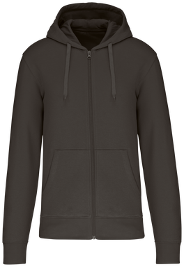 Felpa con zip eco basic - Grigio scuro