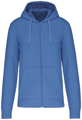 Felpa con zip eco basic - Blu reale chiaro