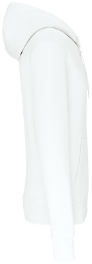 Felpa con zip eco basic - Bianco