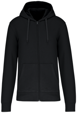 Felpa con zip eco basic - Nero