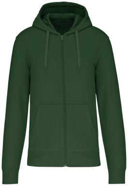 Felpa con zip eco basic - Verde foresta