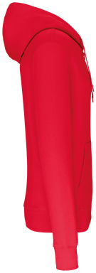 Felpa con zip eco basic - Rosso