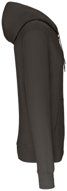 Felpa con zip eco basic - Grigio scuro