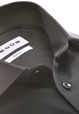 Ledûb 4-Way Stretch modern fit overhemd 0323516 - Black