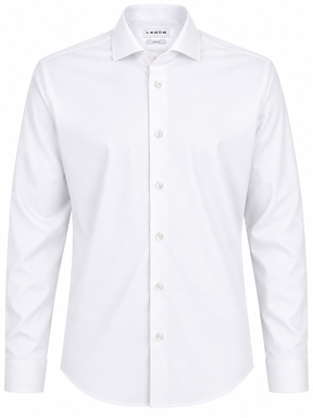 Ledûb 4-Way Stretch modern fit overhemd 0323516 - White