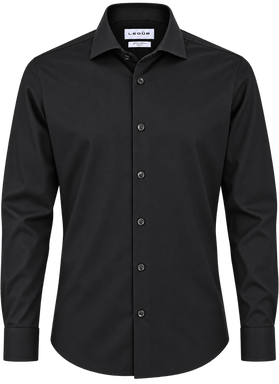 Ledûb Active Stretch modern fit overhemd 0325513 - Black