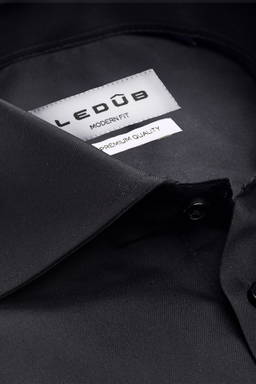 Ledûb basics slim fit overhemd 0343512 - Black