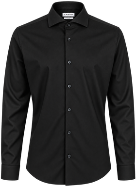 Ledûb 4-Way Stretch slim fit overhemd 0343516 - Black