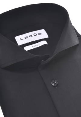 Ledûb Active Stretch slim fit overhemd 0345513 - Black