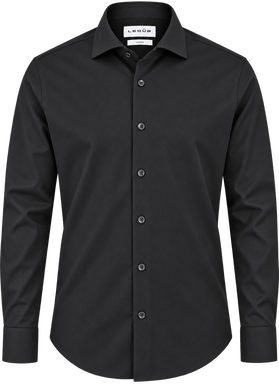 Ledûb Active Stretch slim fit overhemd 0345513 - Black