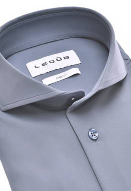 Ledûb Active Stretch slim fit overhemd 0345513 - Mid blue