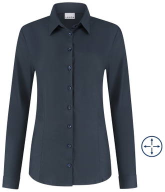 Ledûb 4-Way Stretch ladeis fit overhemd 0395506 - Dark blue