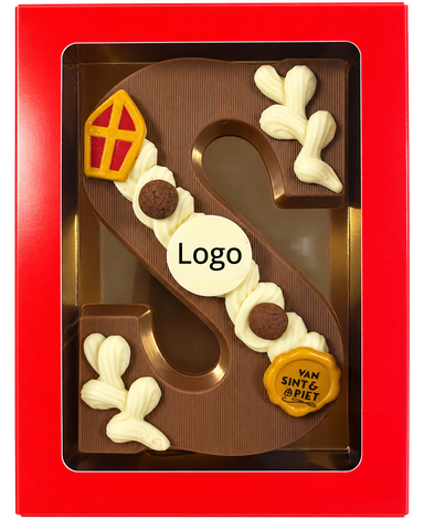 Letra de chocolate decorada artesanal 220 gramos