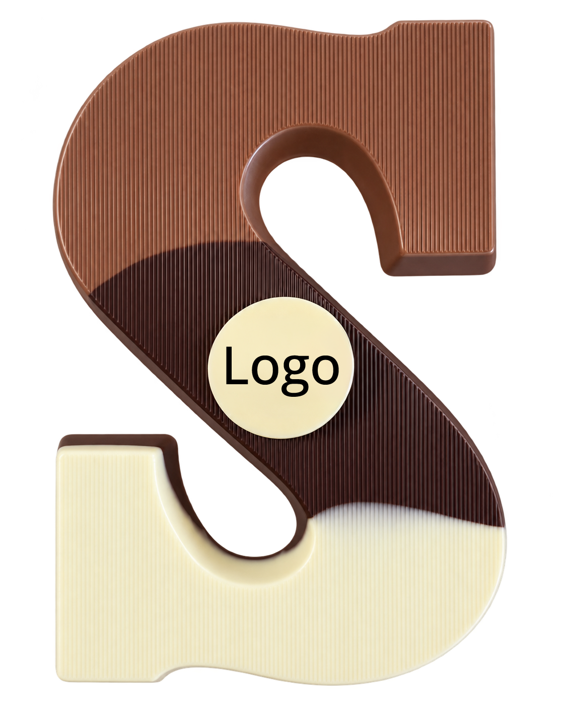 Ambachtelijke bonte chocoladeletter 220 gram