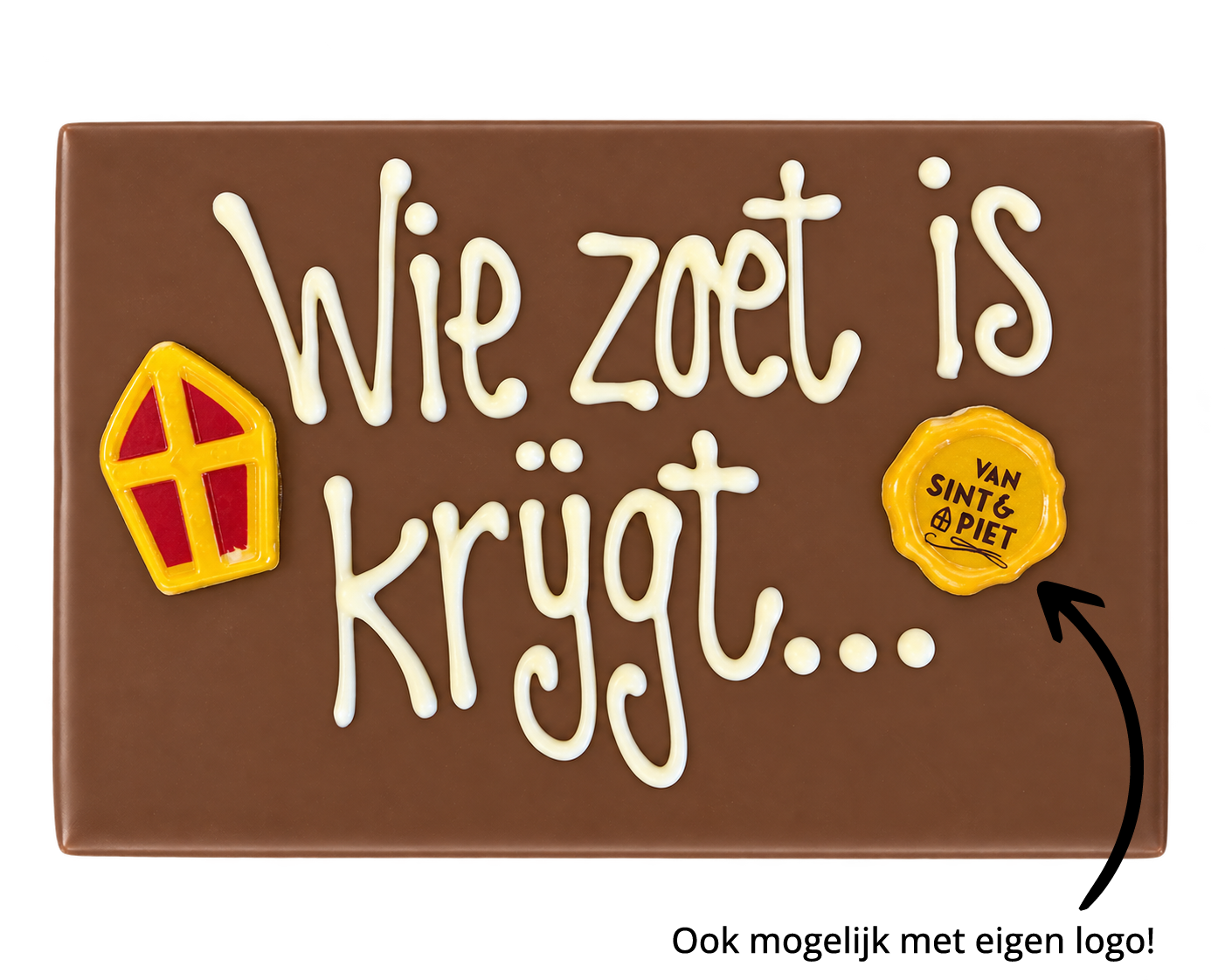 Ambachtelijke chocolade tablet Wie zoet is krijgt... 175 gram
