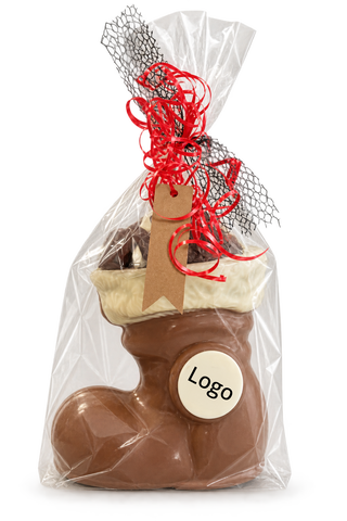 Bottes en chocolat artisanales garnies de chocolats de Noël 325 grammes