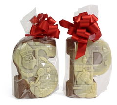 Letra de chocolate hueca grande 17 cm